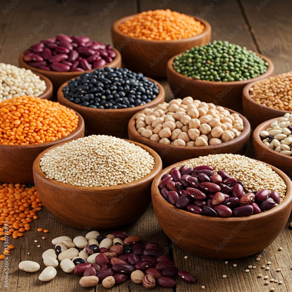 Various pulses and grains