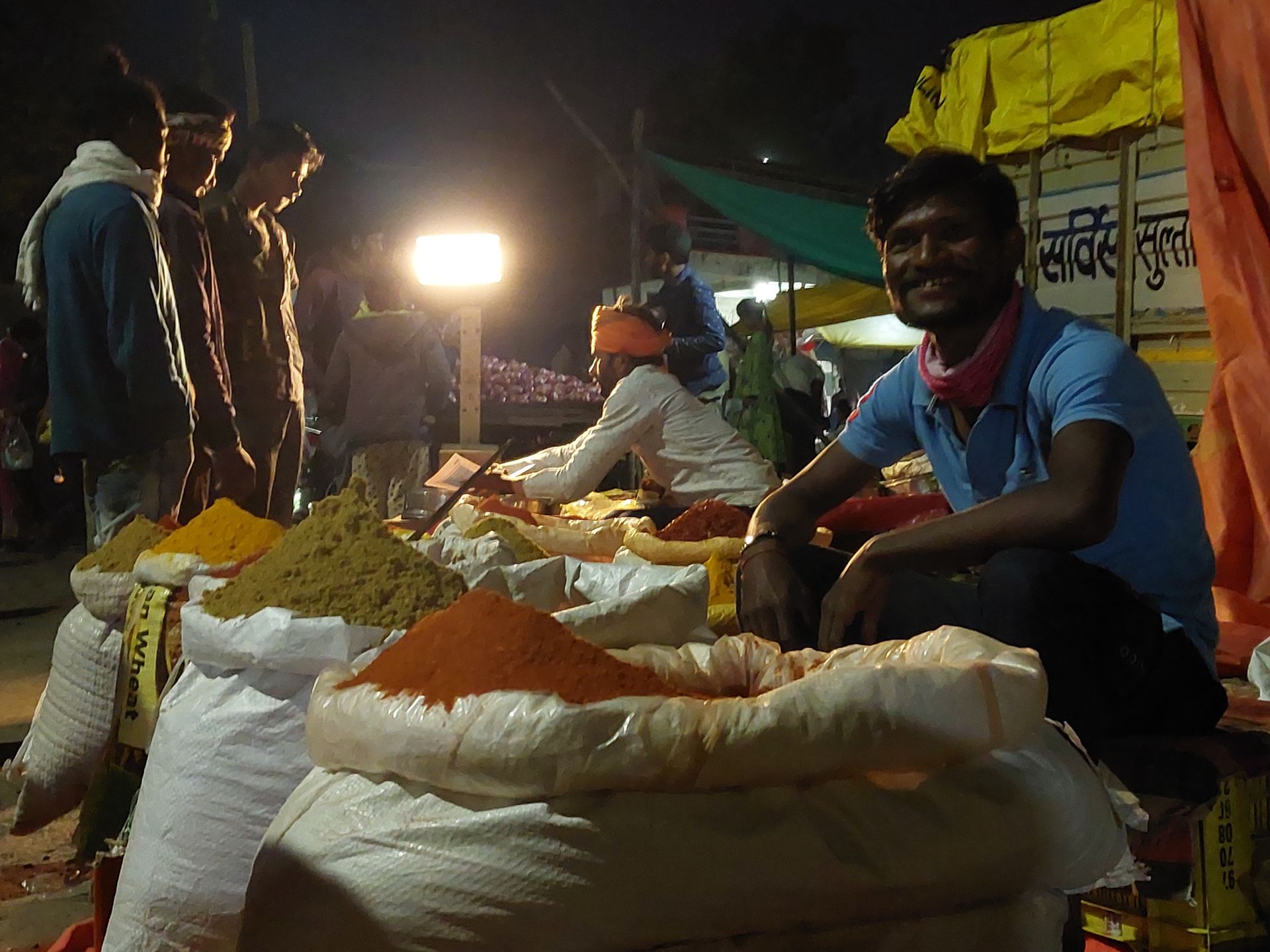 Indian spice market where raw spices are sourced